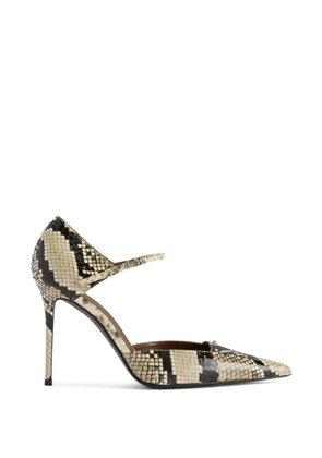 Giuseppe Zanotti Raquel D'Orsay reptile-print heel sandals - Neutrals