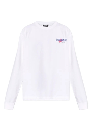 DSQUARED2 longsleeve logo T-shirt - White