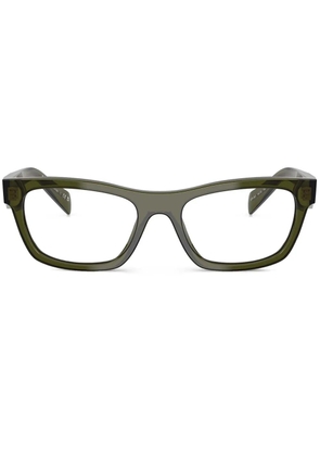 Prada Eyewear geometric-frame glasses - Green