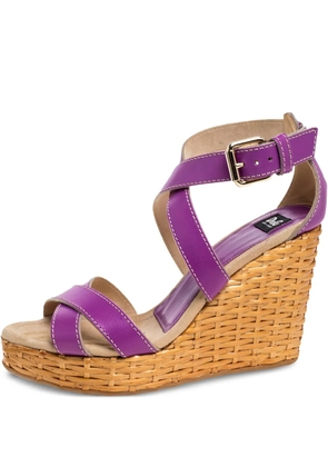 Dolce & Gabbana Pre-Owned 100mm leather sandals - Purple