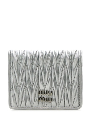 Miu Miu small matelassé wallet - Silver