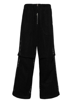 Jil Sander layered open-knit trousers - Black