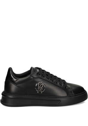 Roberto Cavalli logo-plaque platform sneakers - Black