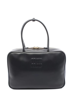 Miu Miu Pre-Owned 2020s Bow embossed leather handbag - Black