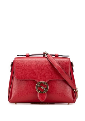 Gucci Pre-Owned 2000-2015 Small Dollar Calf Interlocking G satchel - Red