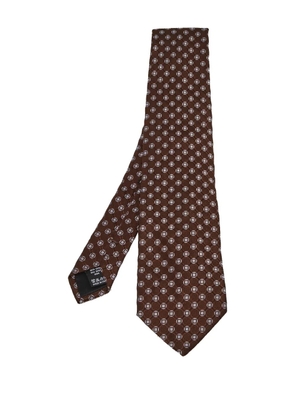 Valentino Garavani Pre-Owned geometric silk tie - Brown
