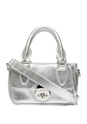 Sarah Chofakian mini Sarah metallic leather tote bag - Silver
