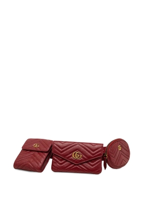 Gucci Pre-Owned Marmont 2.0 matelassé multi belt bag - Red