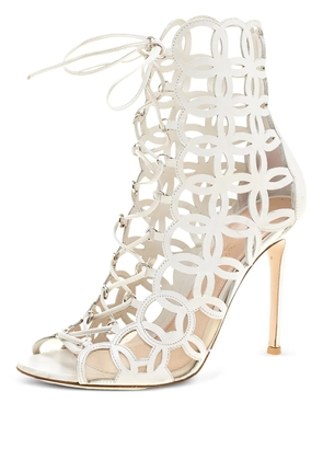 Gianvito Rossi 105mm cut-out heeled sandals - White