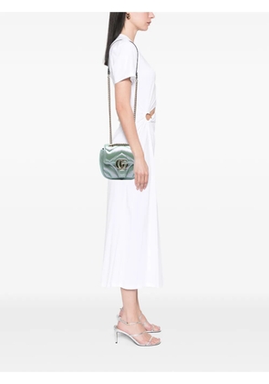 Gucci Pre-Owned 2016-2025 Mini GG Marmont Matelasse Leather Flap crossbody bag - Green