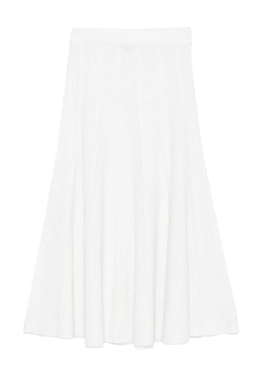 Maje ribbed A-line skirt - Neutrals