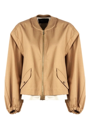 Fabiana Filippi round-neck bomber jacket - Neutrals