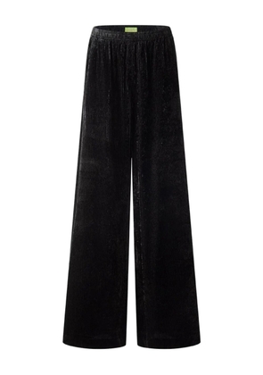 Shanghai Tang velvet wide-leg trousers - Black