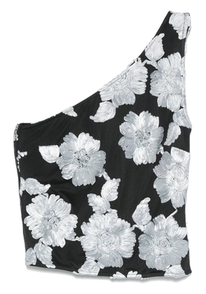 ROTATE BIRGER CHRISTENSEN flower mesh top - Black