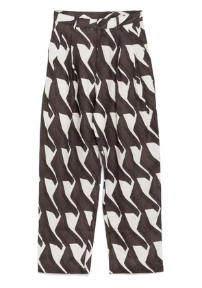 JNBY Pattern-printed tapered trousers - Neutrals
