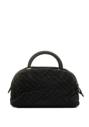 Prada Pre-Owned 1990s quilted suede tote bag - Black