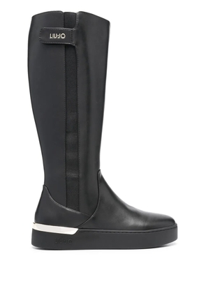 LIU JO Silvia 89 logo-print boots - Black