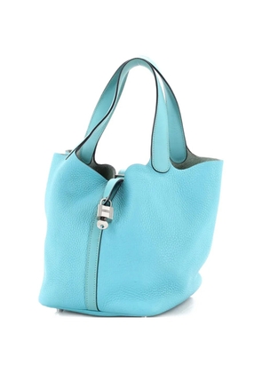 Hermès Pre-Owned Picotin Lock Bag Clemence MM bucket bag - Blue