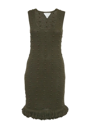 Bottega Veneta Pre-Owned crochet fringe-trim midi dress - Green