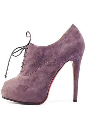 Christian Louboutin Pre-Owned 120mm lace-up peep-toe platform pumps - Purple
