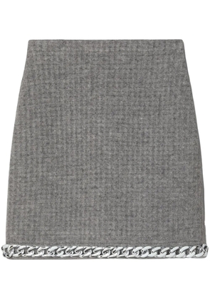 Tory Burch chain-detail mini skirt - Grey