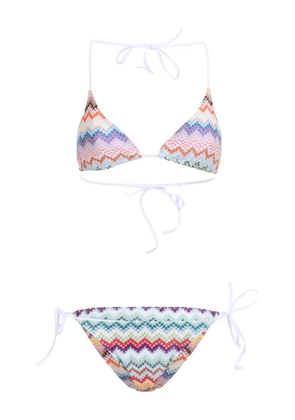Missoni chevron-pattern bikini - White
