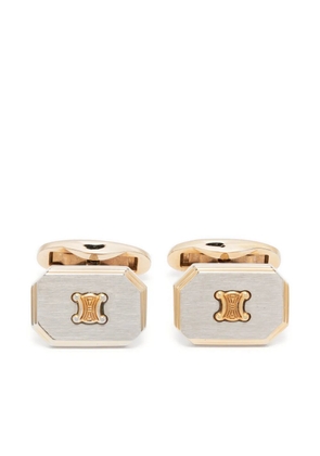 Celine Pre-Owned 1980s Triomphe plaque cufflinks - Gold
