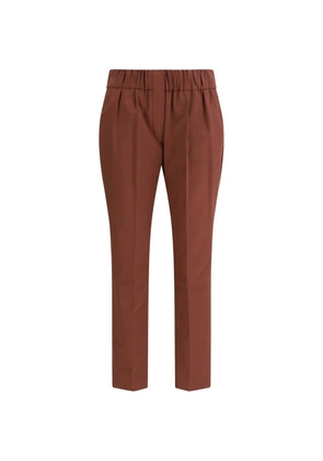 Brunello Cucinelli elasticated trousers - Brown