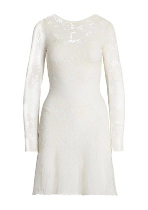 Ralph Lauren Collection lace-embroidered minidress - Neutrals