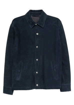Eleventy suede overshirt - Blue