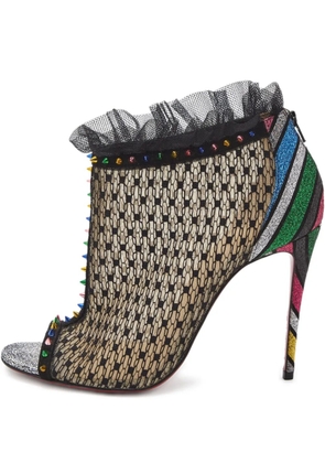 Christian Louboutin Pre-Owned 110mm mesh booties - Black