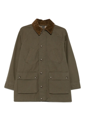 Polo Ralph Lauren corduroy-collar flap-pocket coat - Green