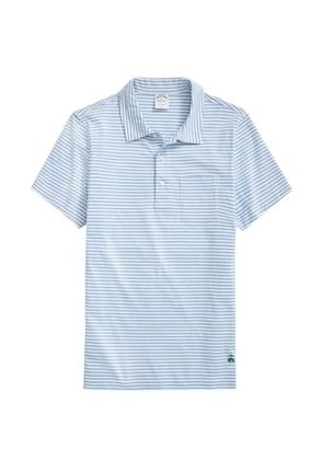 Brooks Brothers striped-pattern polo shirt - Blue