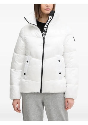 DKNY funnel-neck padded jacket - White