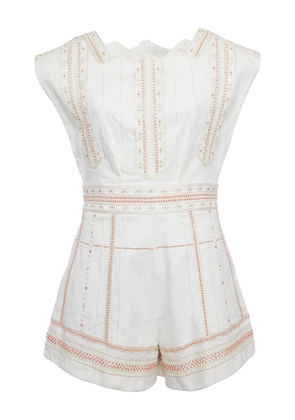 Valentino Garavani Pre-Owned embroidery playsuit - White