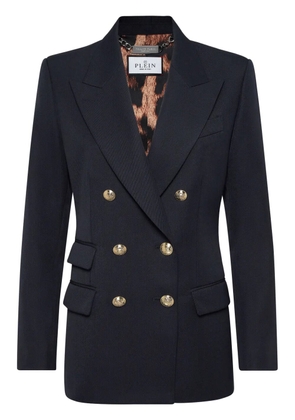 Philipp Plein Marine-fit wool blazer - Blue