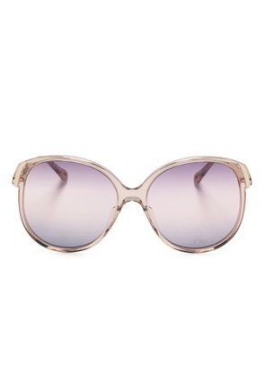 Chloé Eyewear oversize-frame sunglasses - Gold