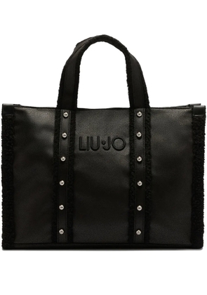 LIU JO large stud-embellished tote bag - Black