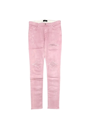 AMIRI distressed straight-leg jeans - Pink