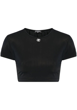 CHANEL Pre-Owned 1990-2000’s Cropped T-shirt - Black