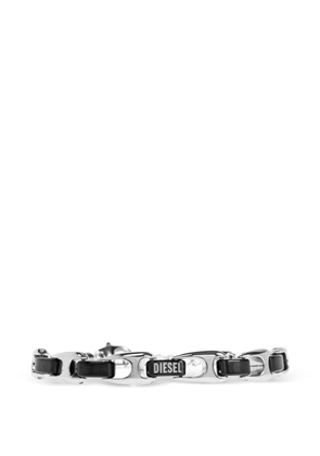 Diesel chain logo-detail bracelet - Silver
