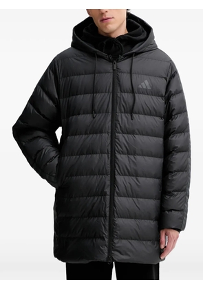 adidas hooded three-stripe jacket - Black