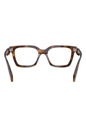 Prada Eyewear geometric-frame glasses - Brown