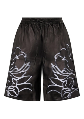 Valentino Garavani floral trousers - Black