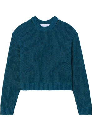 Proenza Schouler White Label cut-out rib-knit jumper - Blue