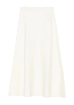 P.A.R.O.S.H. A-line knit midi skirt - White