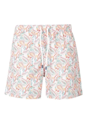 Fedeli paisley-print swim shorts - Orange