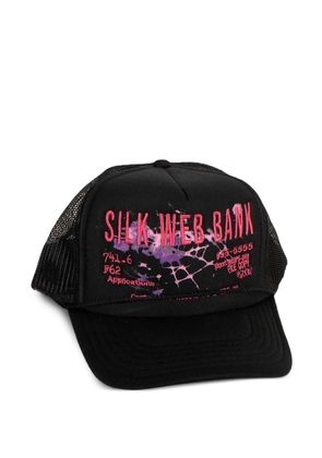 SP5DER Silk Web Bank trucker cap - Black