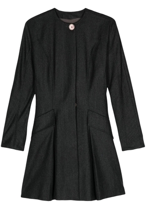 Christian Dior Pre-Owned 1990s pleat-detail coat - Grey