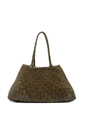 DRAGON DIFFUSION big Santa Croce woven tote bag - Green